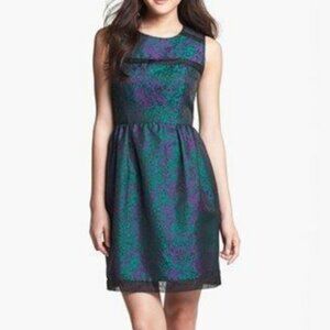 IVY & BLUE for Maggy Boutique –Green Purple Dress – Sz 6